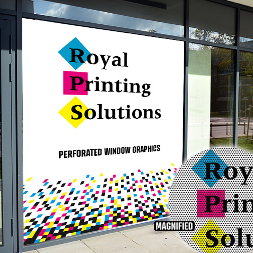 Perforated Window Graphics Full Color Perforated Window Graphics